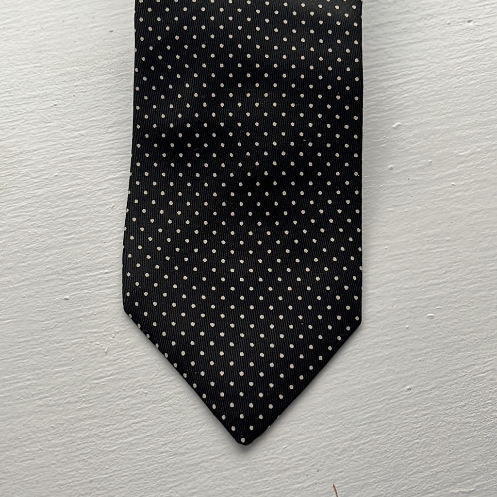 Vintage Mens Dotted Silk Woven Tie